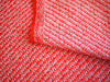 100% Wool Red Boucle Tweed Fabric Jacket Length REMNANT 1.37 Yard - buklefabrics