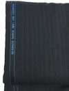 CASHMERE Merino wool fabric grey pinstripe Super 180s suit material - buklefabrics