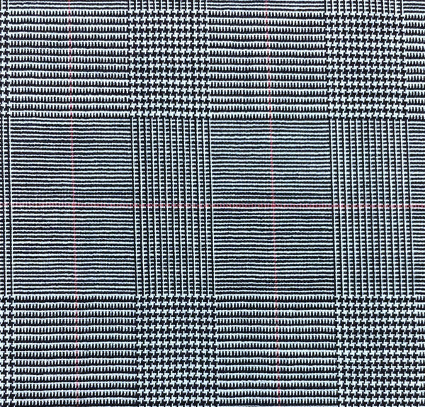 Wool suiting fabric grey plaid prince of Wales check houndstooth stretch material - buklefabrics