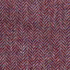 100% Wool tweed coat fabric wine purple herringbone jacket length 1.6 Yard - buklefabrics