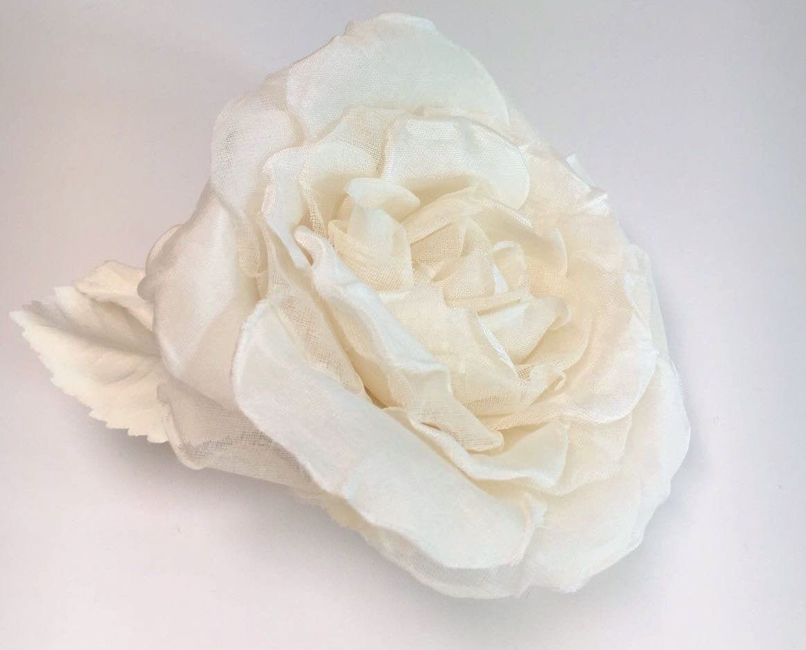 Bridal Wedding Dress SILK Flower Accessory Millinery Hair Pins Brooch Sash - buklefabrics