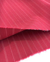 WOOL Fabric Red with White Stripe Stretch Spandex Material - buklefabrics