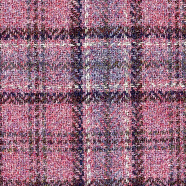 Tartan Plaid Check WOOL TWEED Fabric Lavender Lilac 1.6 Yard - buklefabrics