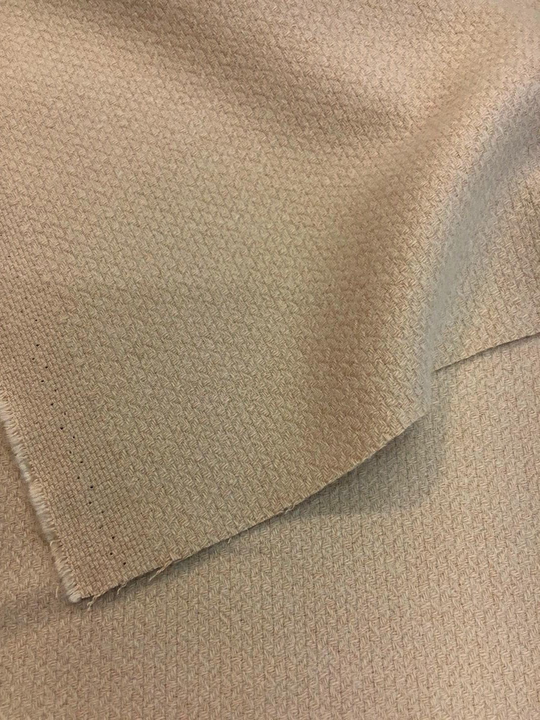 Beige Boucle Wool Fabric by UNGARO Textured Overcoat Tweed - buklefabrics