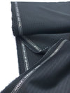 MERINO Wool Fabric, Grey Stripe, Suiting Pinstripe Material, for Sewing, Pure AUSTRALIAN Wool - buklefabrics