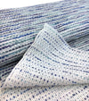 Boucle tweed fabric blue and white striped cotton suit material - buklefabrics