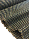 100% WOOL Fabric Brown Gingham Check Houndstooth Tweed - buklefabrics