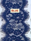 Navy Blue Chantilly Lace Trim French Cord Trimming - buklefabrics