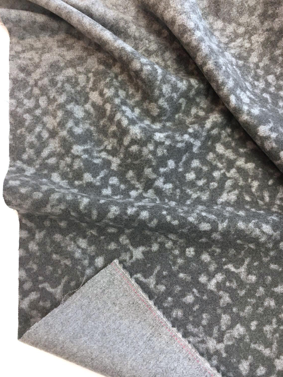 Cashmere Wool Coat Fabric Grey Gradient Soft Material for Winter - buklefabrics