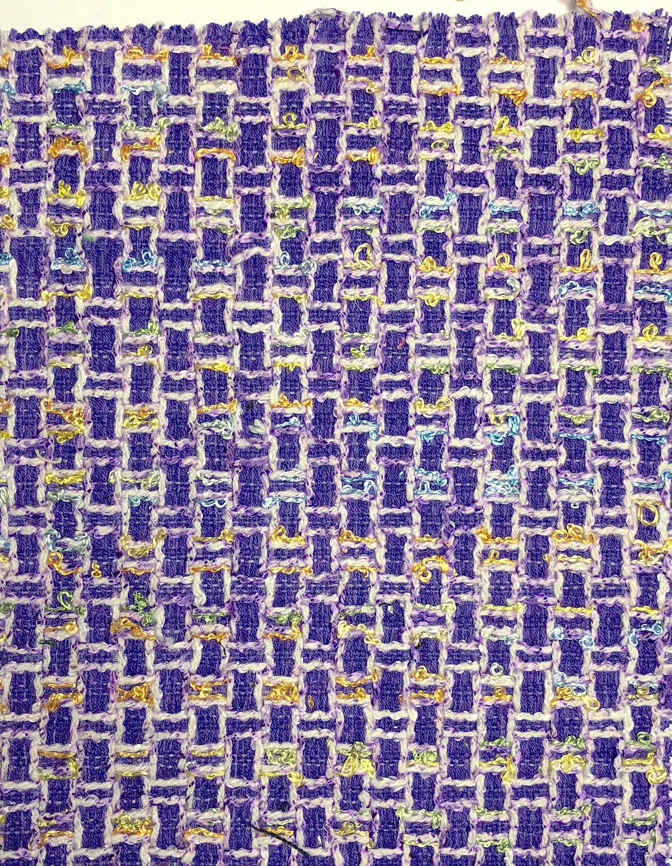 Boucle Fabric Lavender Purple Multicolor Tweed 1.6 yd - buklefabrics