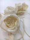 Wedding Dress Accessory Silk Corsage Flower Bridal Hair Pin Millinery Brooch - buklefabrics