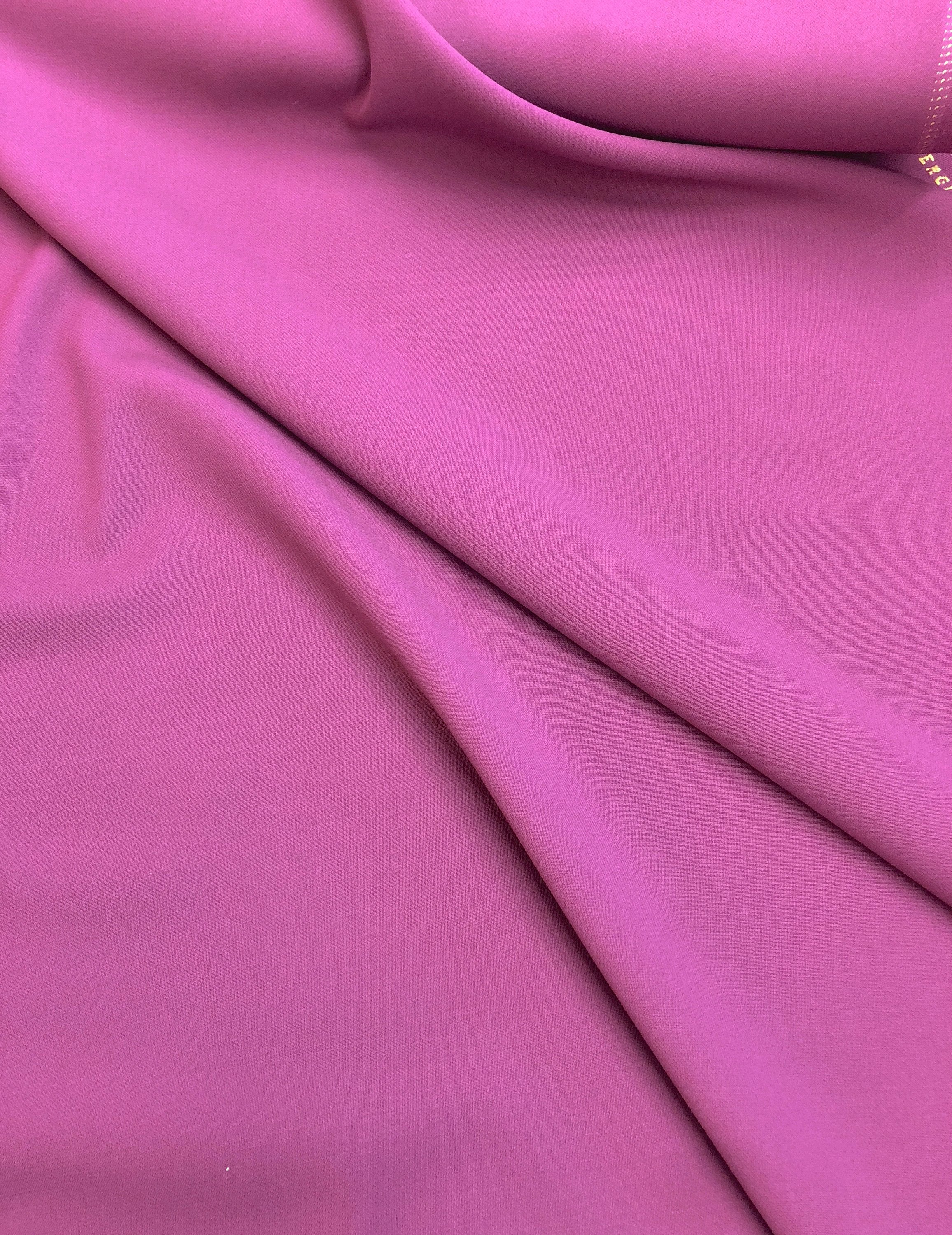 Plum Pink 100% Virgin Wool Fabric Italian Premium Material - buklefabrics