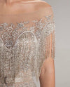 White Lace Trim 3d Beaded Embroidered Iridescent - buklefabrics