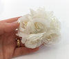 Wedding Dress Bridal SILK Flower Accessory Millinery Hair Pins Brooch Sash - buklefabrics