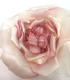 Silk rose flower dusty pink bridal brooch boutonniere - buklefabrics