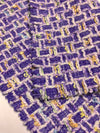 Boucle Fabric Lavender Purple Multicolor Tweed 1.6 yd - buklefabrics