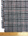 Plaid Check WOOL Fabric Prince of Wales Pattern Houndstooth TWEED - buklefabrics