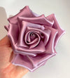 Silk rose flower dusty pink bridal brooch boutonniere - buklefabrics