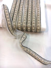 White Lace Trim 3d Beaded Embroidered Iridescent - buklefabrics