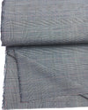 Wool suiting fabric grey plaid prince of Wales check houndstooth stretch material - buklefabrics