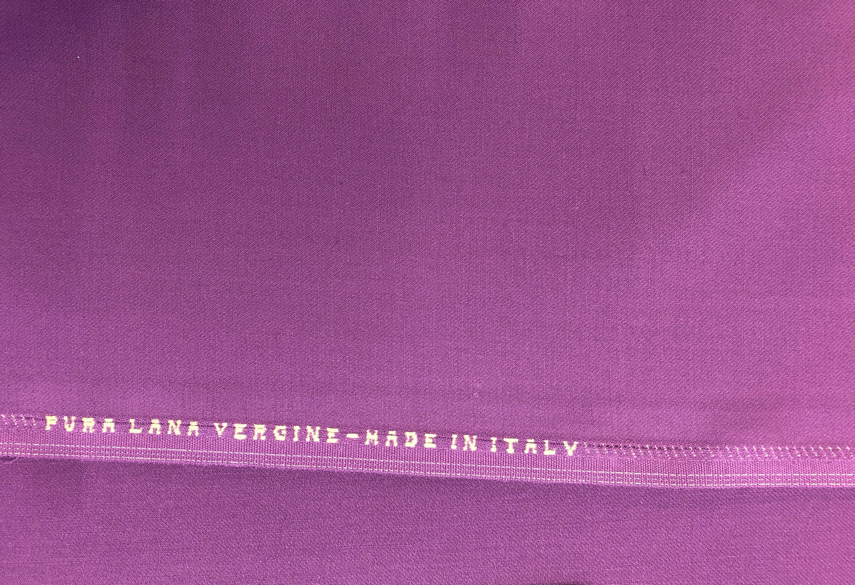 Plum Pink 100% Virgin Wool Fabric Italian Premium Material - buklefabrics