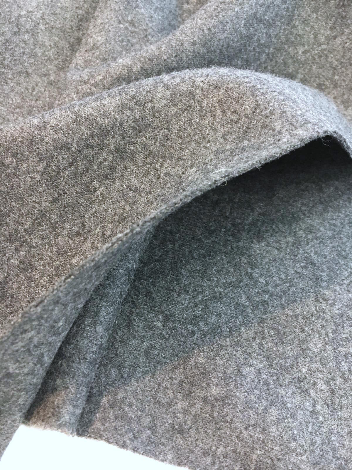 Coat Wool Fabric Grey Melton Material Italian Quality Winter Cloth - buklefabrics