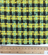 1.6 Yard BOUCLE Fabric YELLOW BLACK Fabric Tweed Fabric Tweed Jacket Fabric Boucle Tweed Fabric Check Fabric Tweed Dress Fabric - buklefabrics