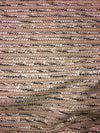 Beige Boucle Tweed Fabric with Black and White Stripe Accents - buklefabrics