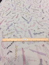 Chiffon 100% Silk Fabric Beige Colorful Printed for Dress - buklefabrics