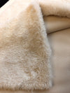 Luxury Faux Fur Fabric Cream Beige Premium Quality Material - buklefabrics