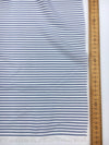 Blue and White Nautical Stripe VISCOSE Fabric by The Yard - buklefabrics