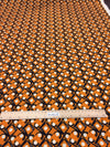 WOOL Fabric Yellow Black White Geometric Printed Lycra Spandex STRETCH - buklefabrics