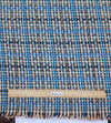 BOUCLE TWEED wool fabric blue plaid check sewing material - buklefabrics