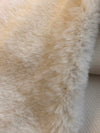 Luxury Faux Fur Fabric Cream Beige Premium Quality Material - buklefabrics