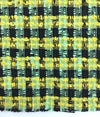 1.6 Yard BOUCLE Fabric YELLOW BLACK Fabric Tweed Fabric Tweed Jacket Fabric Boucle Tweed Fabric Check Fabric Tweed Dress Fabric - buklefabrics