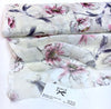 Floral COTTON VOILE fabric by UNGARO white lightweight batiste - buklefabrics