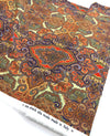 Silk Fabric STRETCH Paisley Dress Fabric Italian Fashion Material Quality SILK Printed Multicolour Spandex - buklefabrics