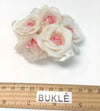 Pink Silk Rose Flower Bridal Wedding Dress Brooch Accessory - buklefabrics