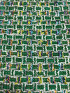 Boucle Fabric Emerald Green Multicolour Tweed 1.6 yd - buklefabrics