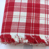 Plaid Fabric COTTON Red Dress Fabric Tartan Fabric Check Red and White Fabric - buklefabrics