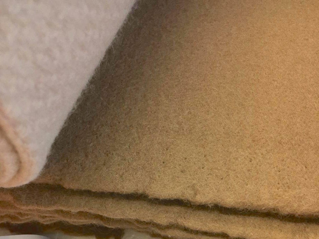 Beige CASHMERE Virgin Wool Fabric Camel Color Winter Overcoat Material - buklefabrics