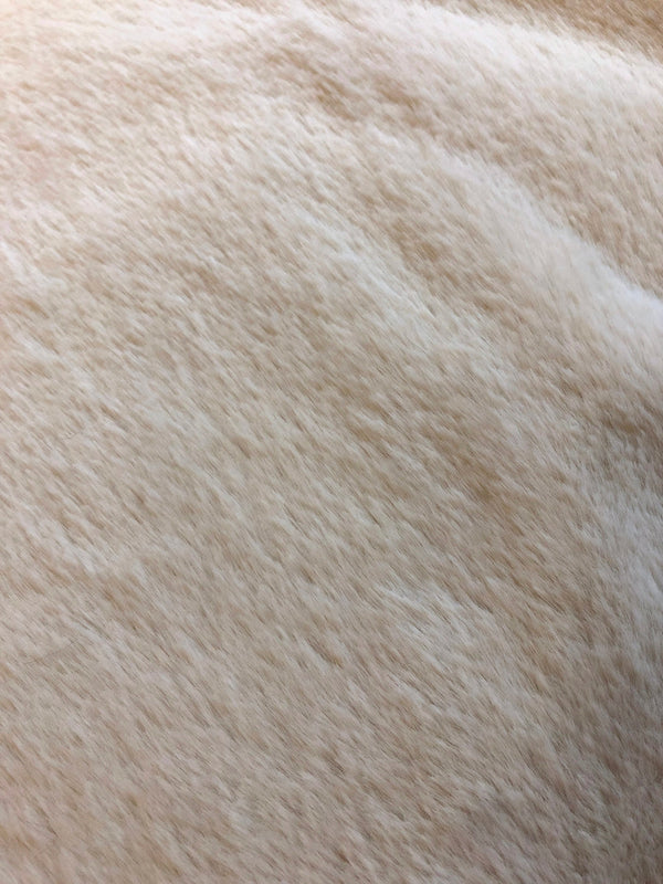 Luxury Faux Fur Fabric Cream Beige Premium Quality Material - buklefabrics