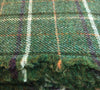 100% Wool Tweed Fabric Tartan Plaid Check Green - buklefabrics