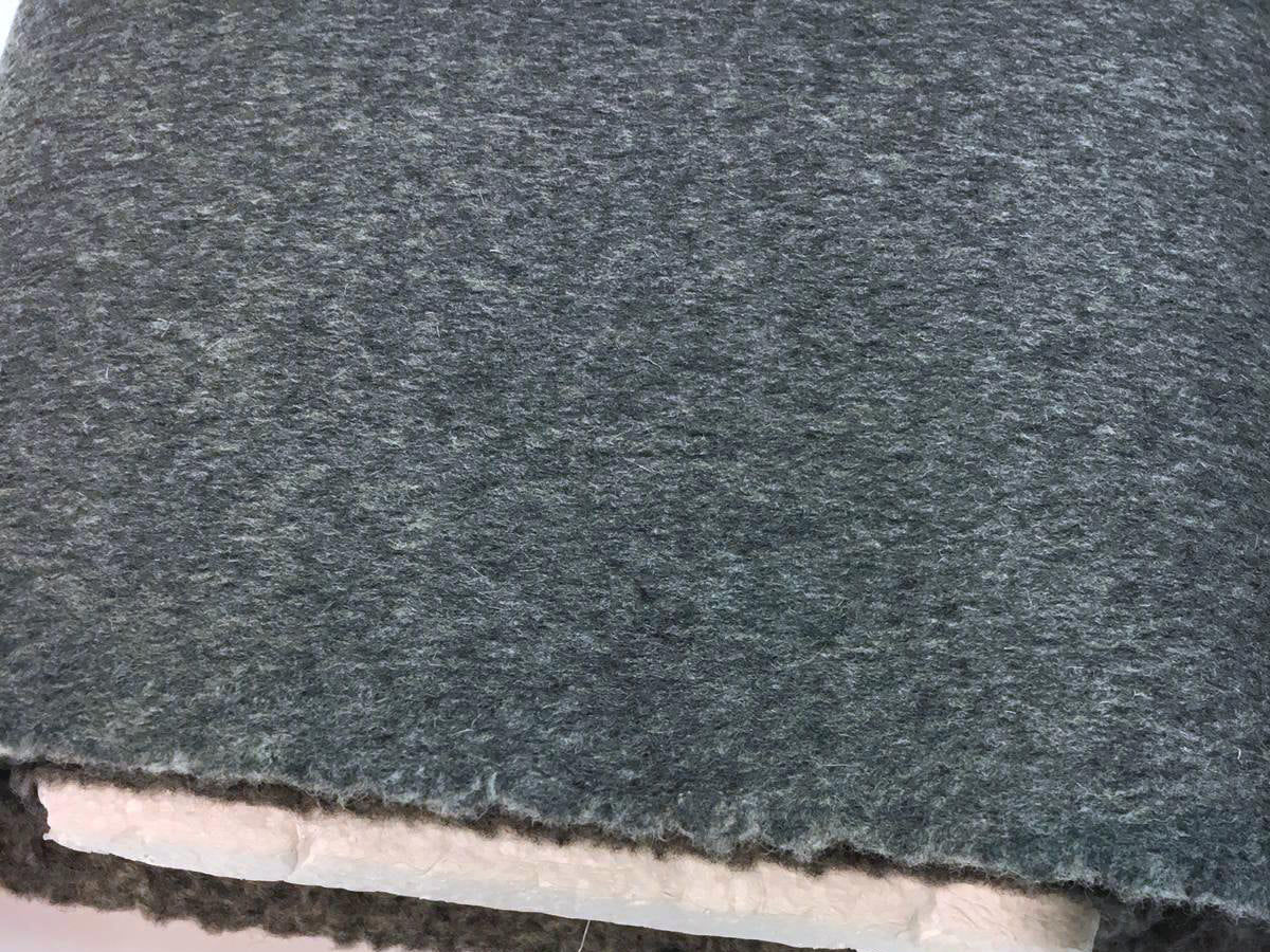 CASHMERE wool coat fabric fine double face grey sewing material - buklefabrics