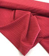 Stretchy lycra Wool fabric red with white pinstripe - buklefabrics