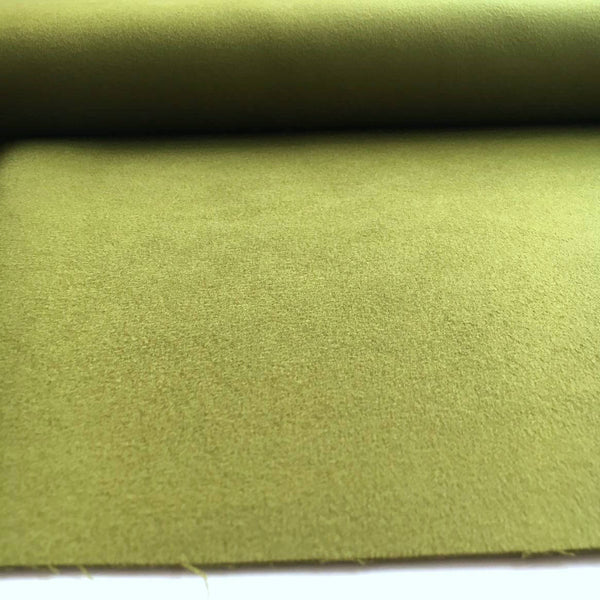 Pure CASHMERE Wool Fabric Green Winter Coat Italian Material - buklefabrics