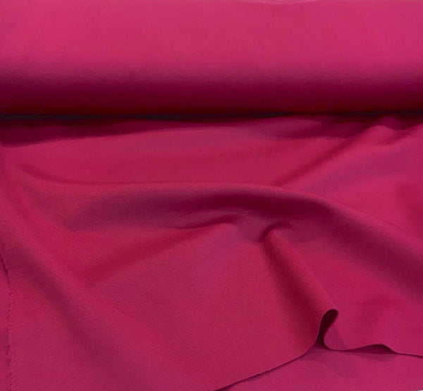 Fuchsia Pink CASHMERE Wool Fabric Heavy Winter Overcoat Material - buklefabrics