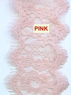 Pink Eyelash Chantilly Lace Trim French Cord Dress Skirt Trimming - buklefabrics