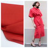 Natural 100% LINEN Fabric Bright Red Flax Material - buklefabrics