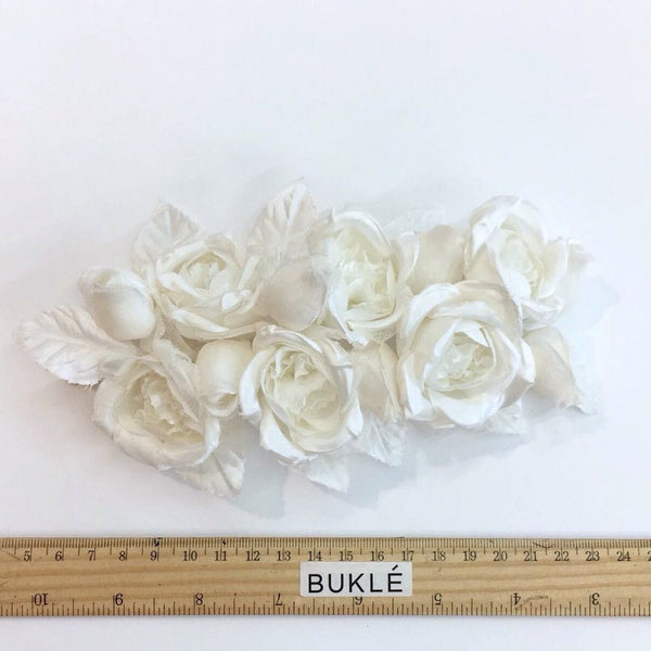 Hair Flower, Silk Millinery Flower, Bridal Dress,  Wedding Dress Flower, Hair Pins, Brooch Bridal Brooch Wedding Hair Accessory - buklefabrics